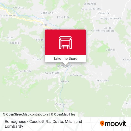 Romagnese - Caselotti/La Costa map