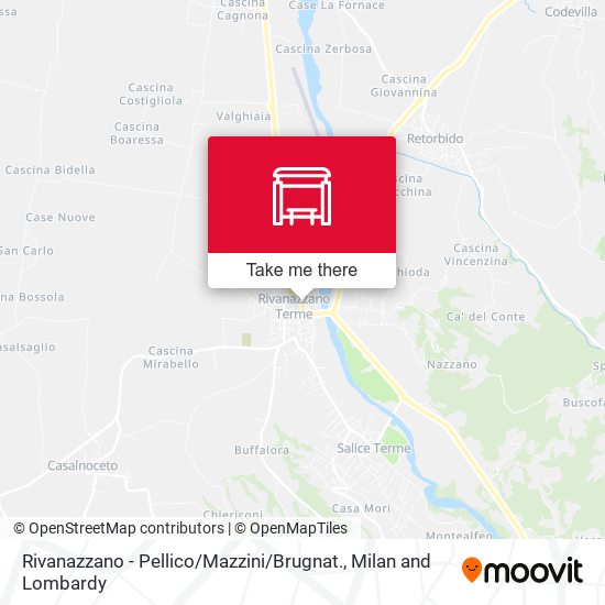 Rivanazzano - Pellico / Mazzini / Brugnat. map