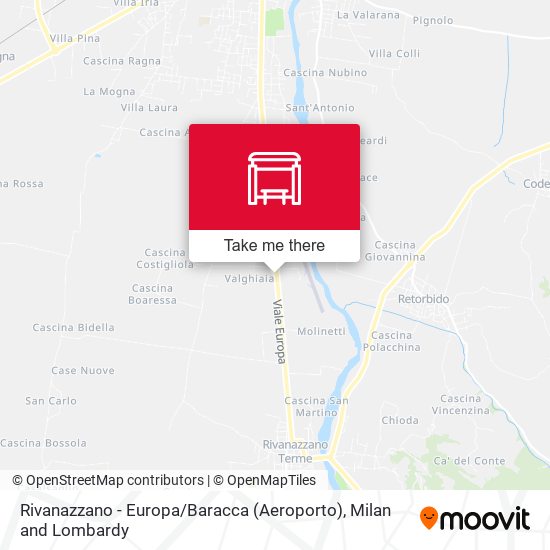 Rivanazzano - Europa / Baracca (Aeroporto) map