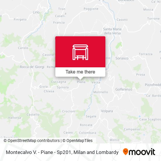 Montecalvo V. - Piane - Sp201 map