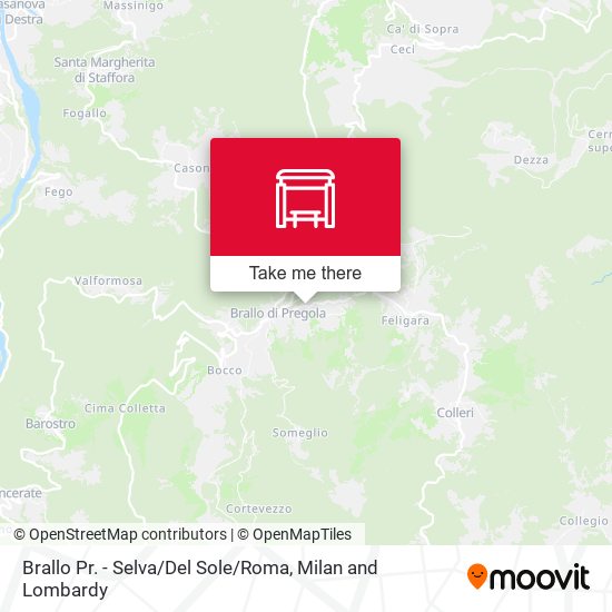 Brallo Pr. - Selva / Del Sole / Roma map