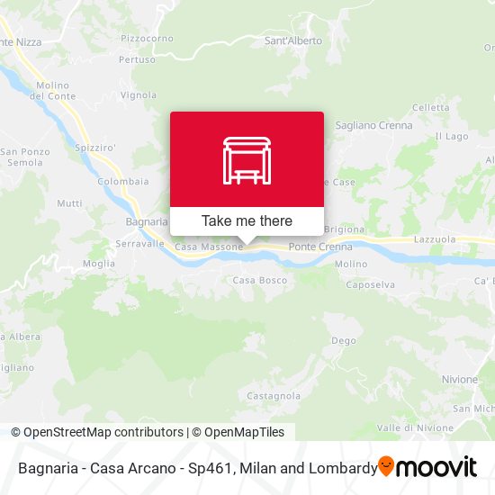 Bagnaria - Casa Arcano - Sp461 map
