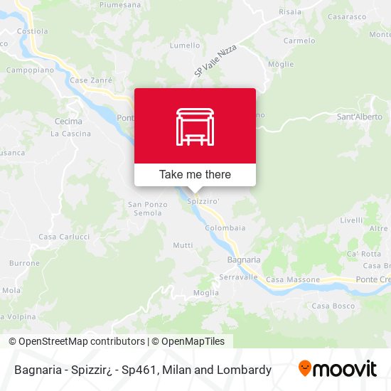 Bagnaria - Spizzir¿ - Sp461 map