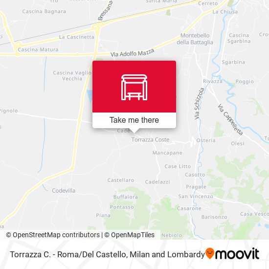 Torrazza C. - Roma / Del Castello map