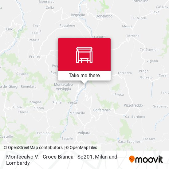 Montecalvo V. - Croce Bianca - Sp201 map