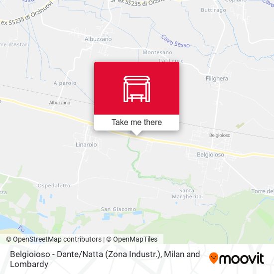 Belgioioso - Dante / Natta (Zona Industr.) map
