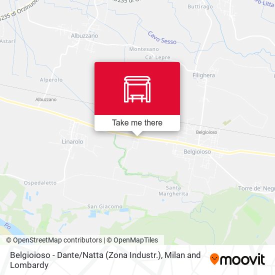 Belgioioso - Dante / Natta (Zona Industr.) map