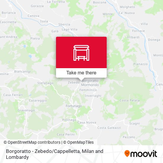 Borgoratto - Zebedo / Cappelletta map