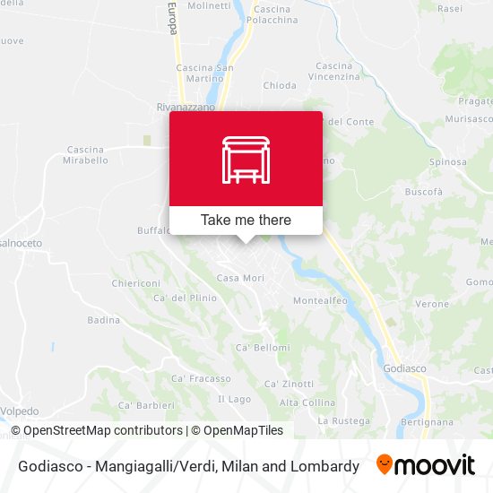 Godiasco - Mangiagalli/Verdi map