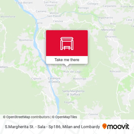 S.Margherita St. - Sala - Sp186 map