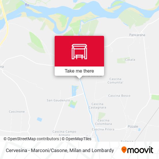 Cervesina - Marconi/Casone map