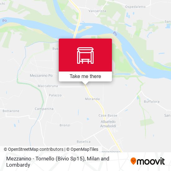 Mezzanino - Tornello (Bivio Sp15) map