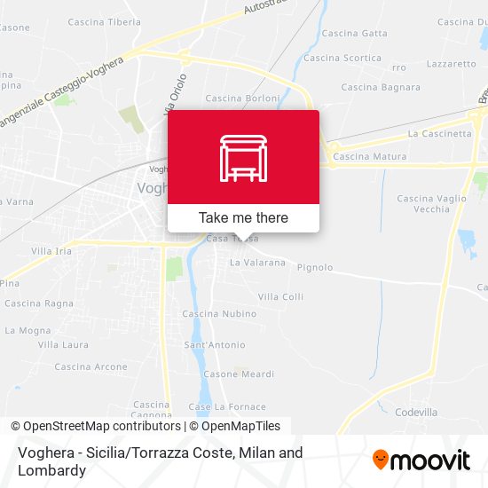 Voghera - Sicilia / Torrazza Coste map