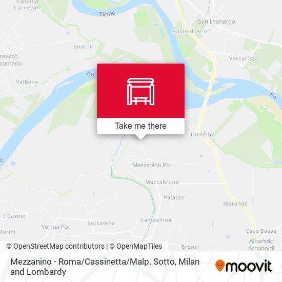 Mezzanino - Roma / Cassinetta / Malp. Sotto map