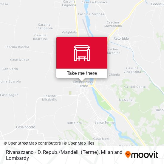 Rivanazzano - D. Repub. / Mandelli (Terme) map