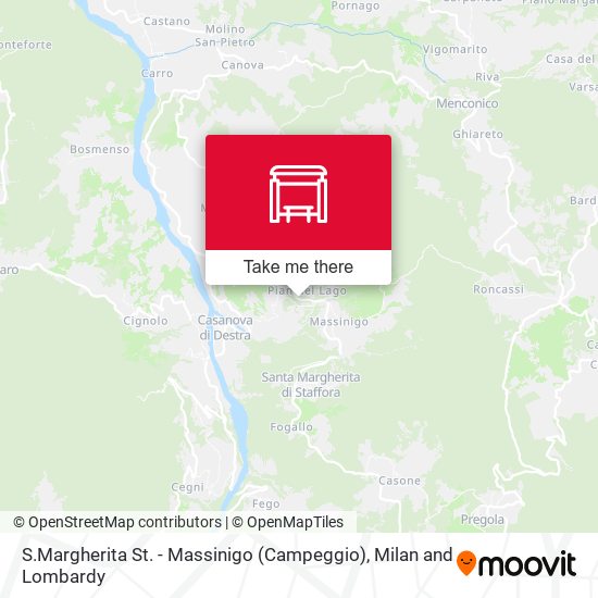 S.Margherita St. - Massinigo (Campeggio) map