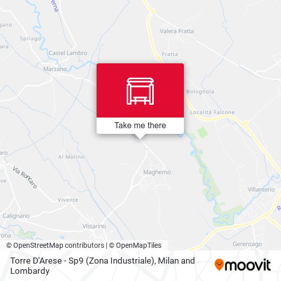 Torre D'Arese - Sp9 (Zona Industriale) map