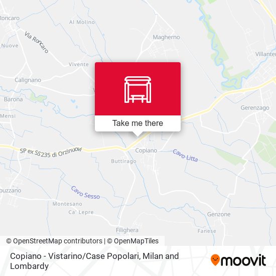 Copiano - Vistarino / Case Popolari map