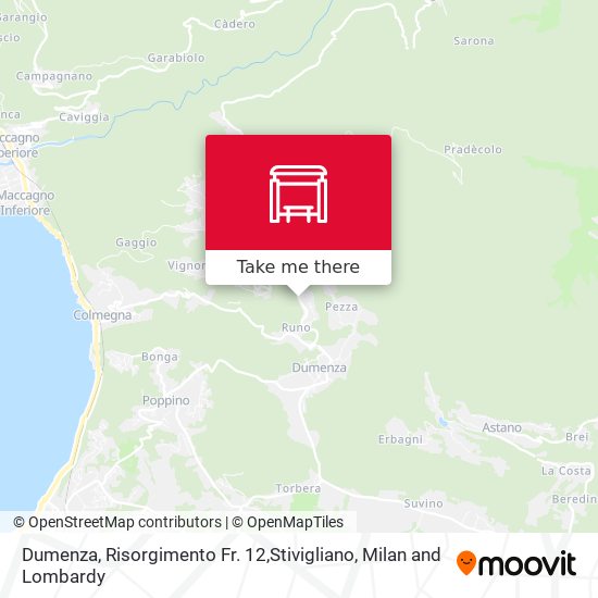 Dumenza, Risorgimento Fr. 12,Stivigliano map