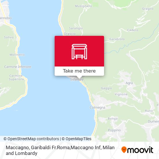 Maccagno, Garibaldi Fr.Roma,Maccagno Inf map