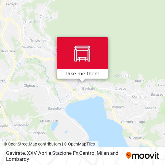 Gavirate, XXV Aprile,Stazione Fn,Centro map