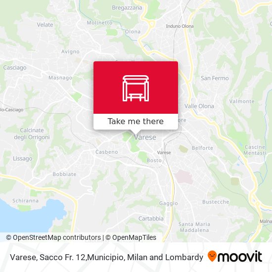 Varese, Sacco Fr. 12,Municipio map