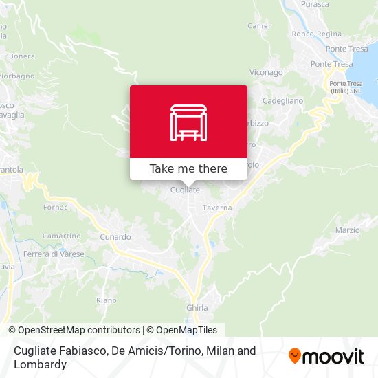 Cugliate Fabiasco, De Amicis / Torino map