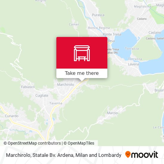 Marchirolo, Statale Bv. Ardena map
