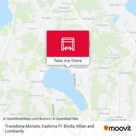 Travedona Monate, Cadorna Fr. Binda map