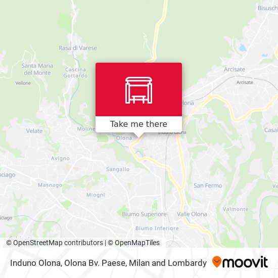 Induno Olona, Olona Bv. Paese map