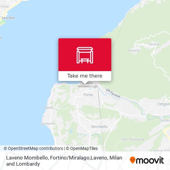 Laveno Mombello, Fortino / Miralago,Laveno map
