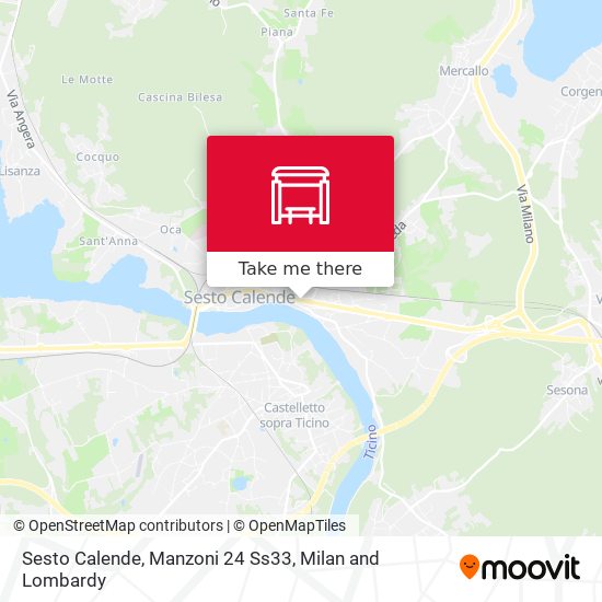 Sesto Calende, Manzoni 24 Ss33 map