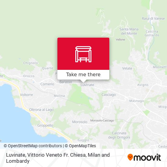 Luvinate, Vittorio Veneto Fr. Chiesa map
