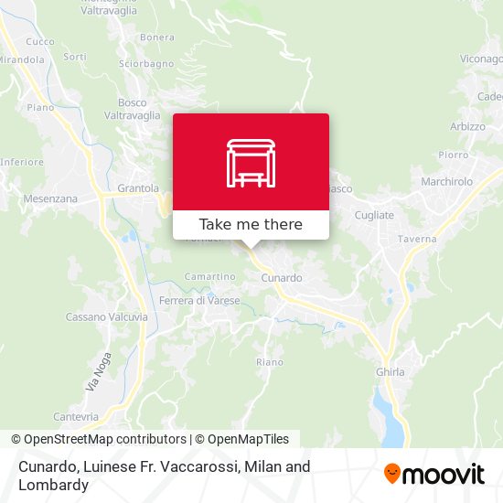 Cunardo, Luinese Fr. Vaccarossi map