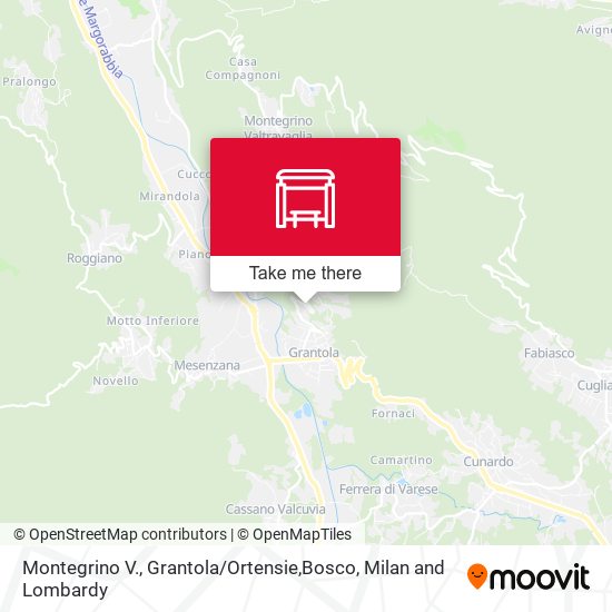 Montegrino V., Grantola / Ortensie,Bosco map