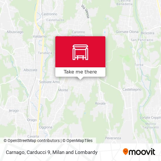 Carnago, Carducci 9 map