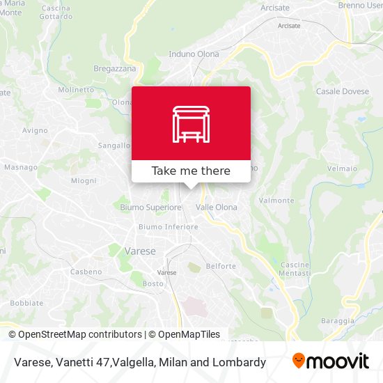 Varese, Vanetti 47,Valgella map