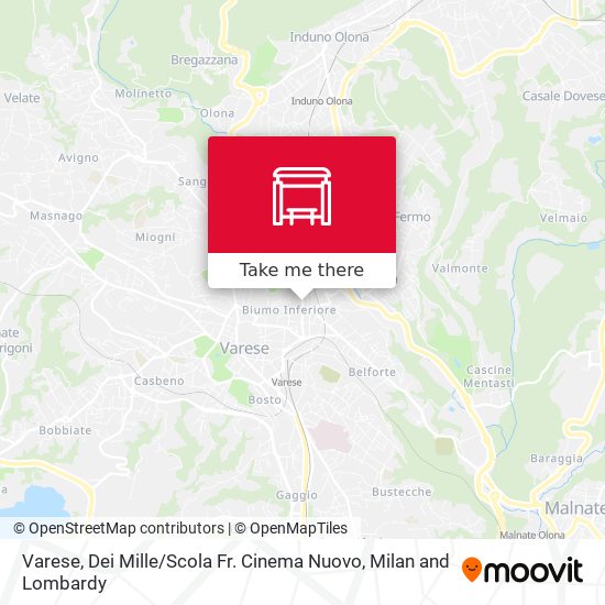 Varese, Dei Mille / Scola Fr. Cinema Nuovo map