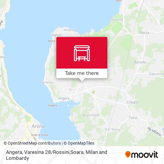 Angera, Varesina 28 / Rossini,Soara map