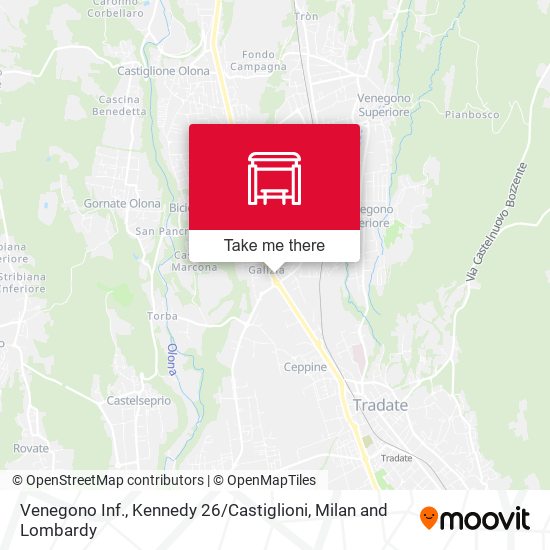 Venegono Inf., Kennedy 26 / Castiglioni map