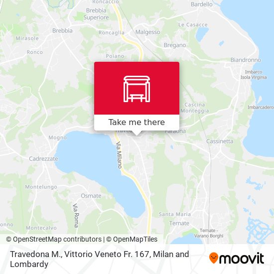 Travedona M., Vittorio Veneto Fr. 167 map