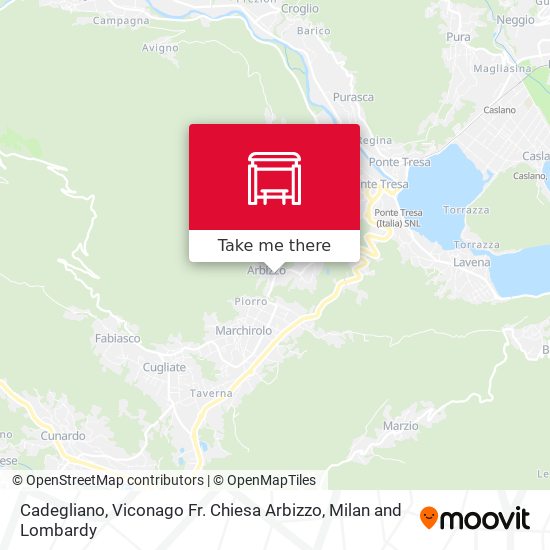 Cadegliano, Viconago Fr. Chiesa Arbizzo map