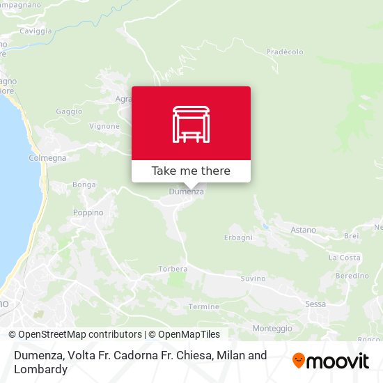 Dumenza, Volta Fr. Cadorna Fr. Chiesa map