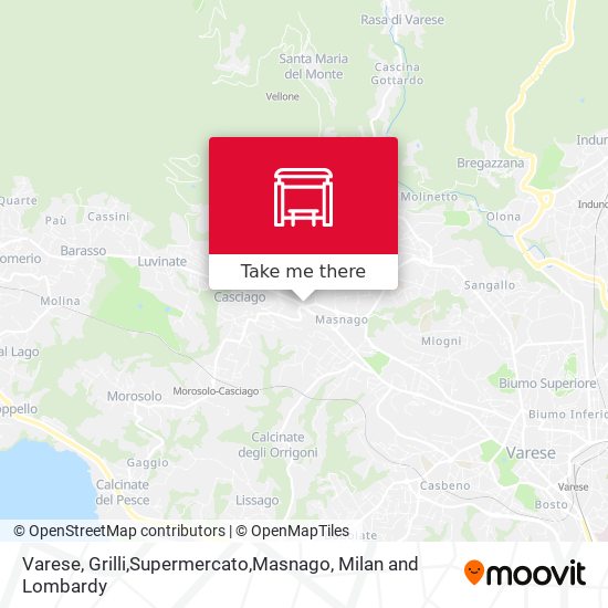 Varese, Grilli,Supermercato,Masnago map