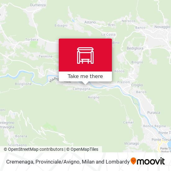 Cremenaga, Provinciale/Avigno map