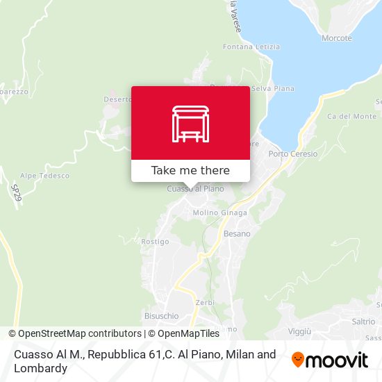 Cuasso Al M., Repubblica 61,C. Al Piano map