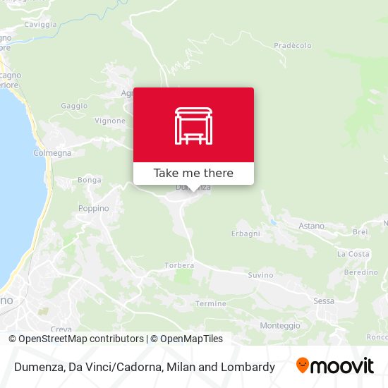 Dumenza, Da Vinci/Cadorna map
