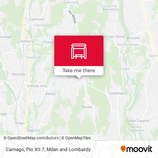 Carnago, Pio XII 7 map