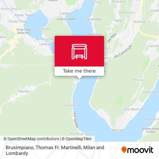 Brusimpiano, Thomas Fr. Martinelli map