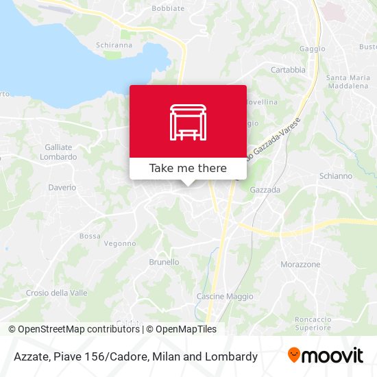 Azzate, Piave 156/Cadore map